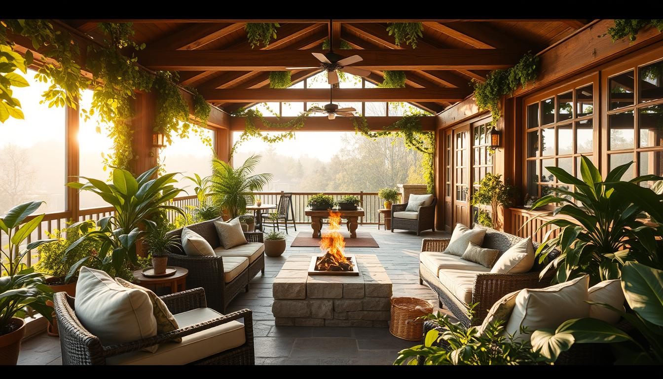 Wintergarten auf der Terrasse