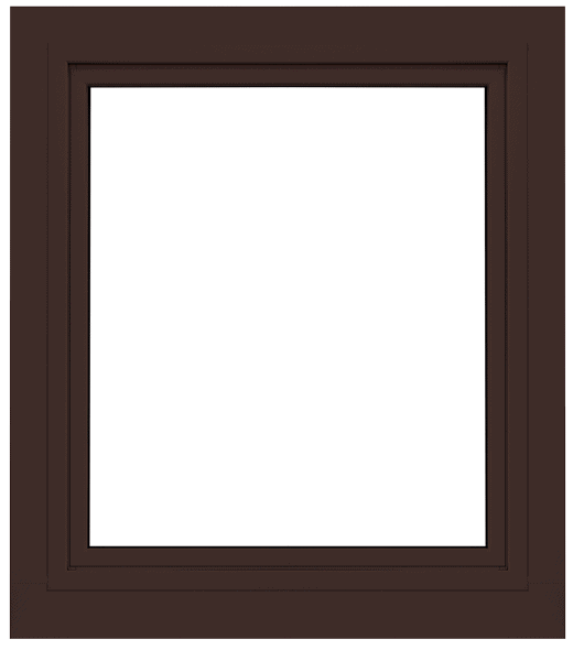 Holzfenster mit Aluminium verkleidet in RAL 8017 Schokobraun